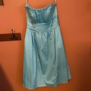 Strapless cocktail length dress